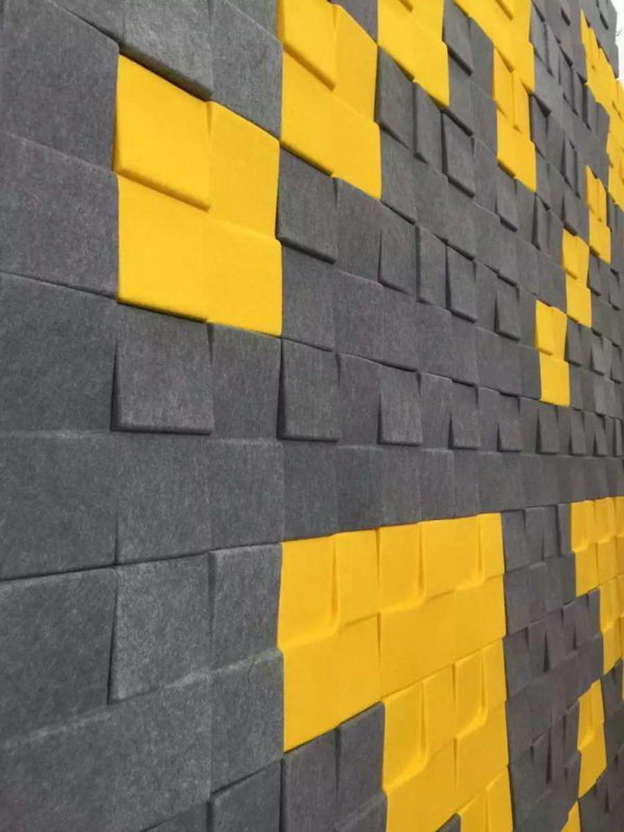detail for decorative sound absorbing wall panels