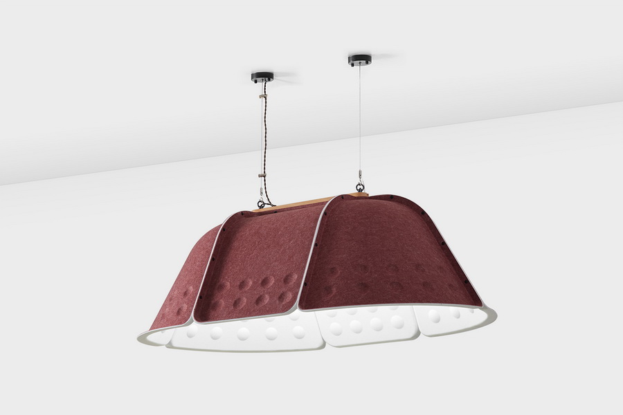 red pendant lamp shade
