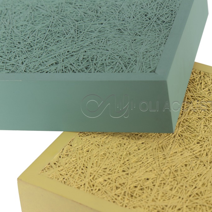 50mm Wood Wool Acoustic Panel With Aluminum Frame For Convention Hall