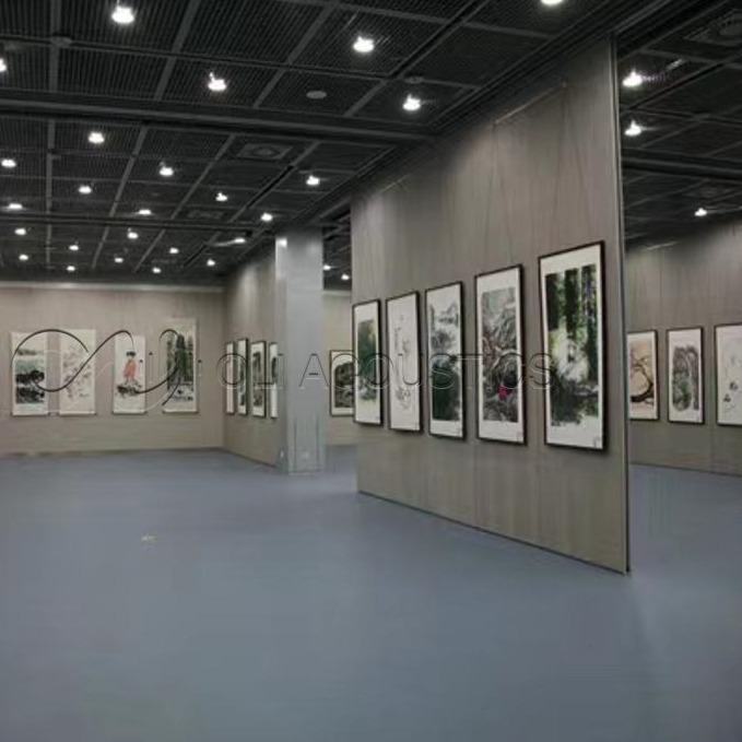 100mm Light Grey Movable Paritition With Melamine Finish For Exhibition Hall