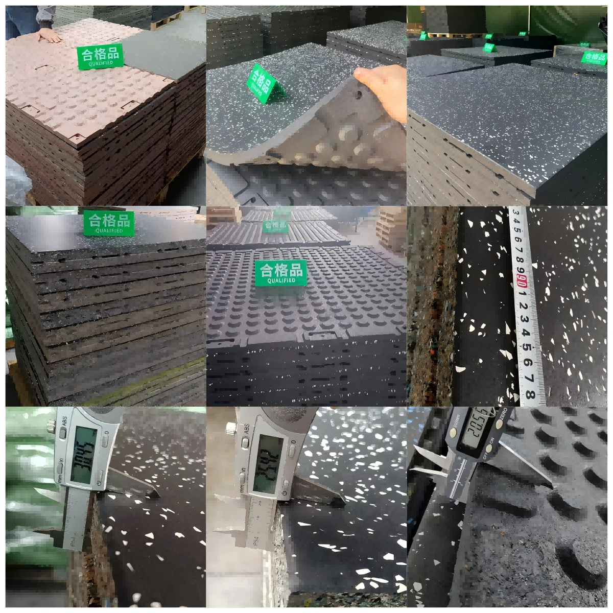 product inspecition for rubber gym flooring