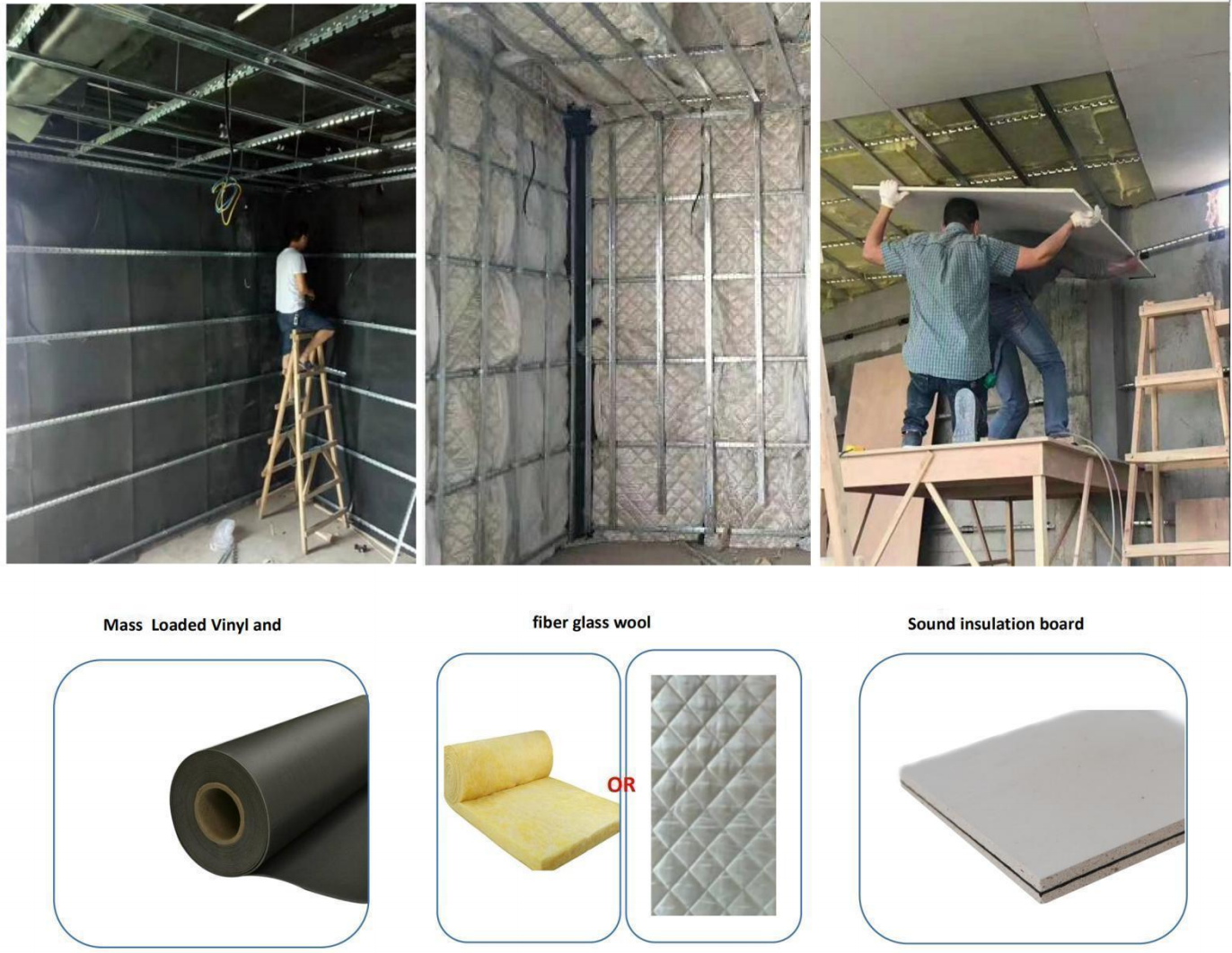 installation for mass loaded vinyl