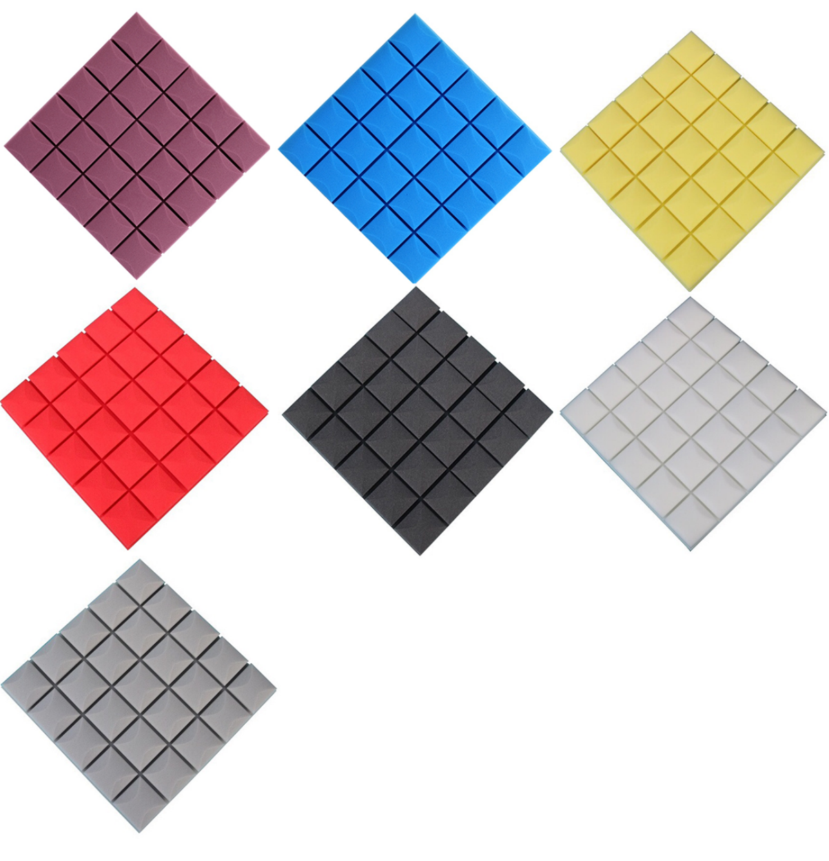 color chart for acoustic foam