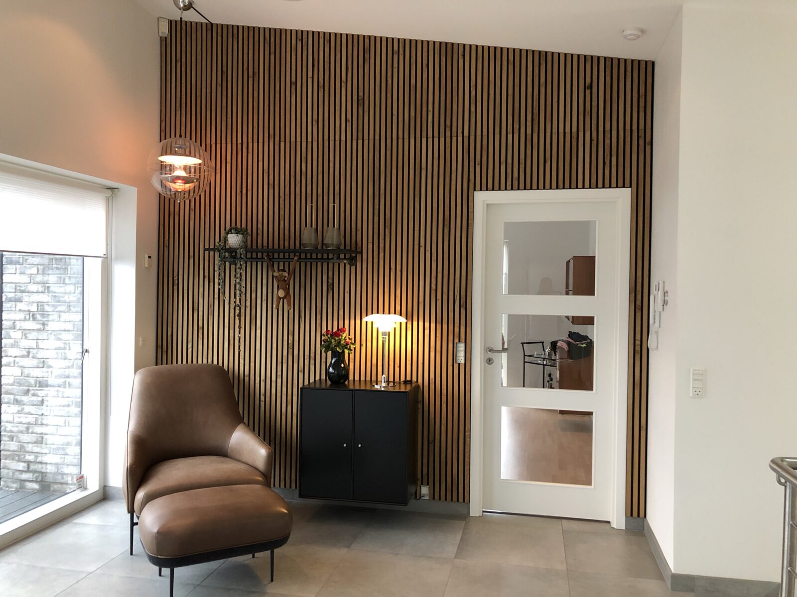 project reference for white oak slat wall