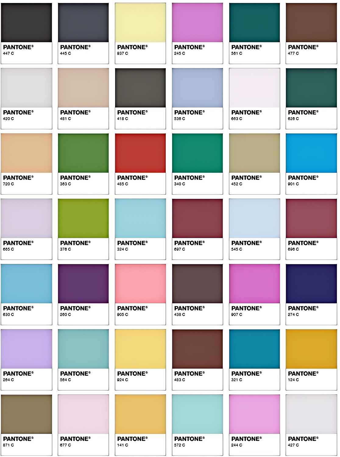 color chart for wood wool panels
