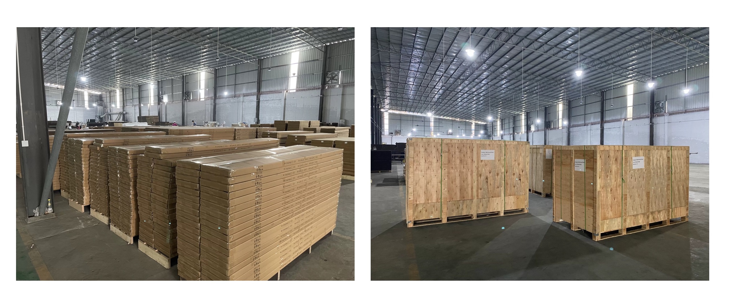 factory for white oak slat wall