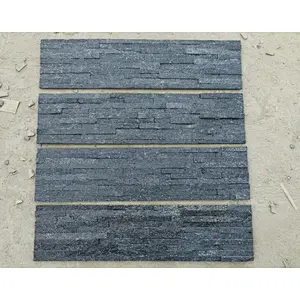 Black Quartz Culture Stone Wall/Quartzite Ledge Stone/Wall Cladding Panel