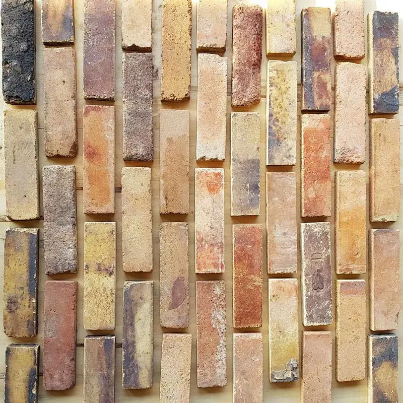 Reclaimed Antique Thin Brick Veneer Used Fire Clay Brick for Building Wall