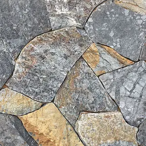 Blue Crazy Limestone Dry Loose Masonry Stone For Retaining Wall