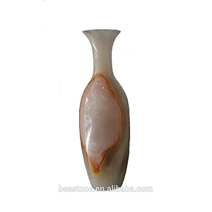 Luxury Handicraft Making Article Marble Flower Bottle  Onyx Vase