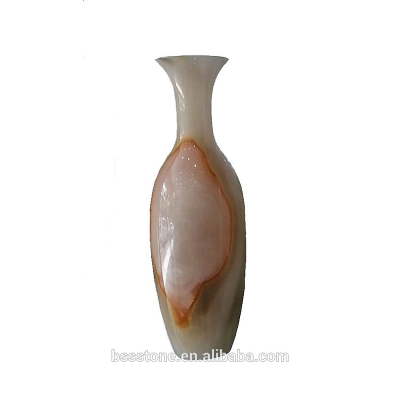 Luxury Handicraft Making Article Marble Flower Bottle  Onyx Vase