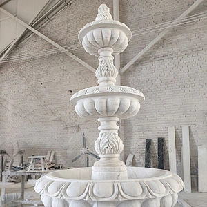 Custom Garden Decor Marble Large Outdoor Stone Fountain