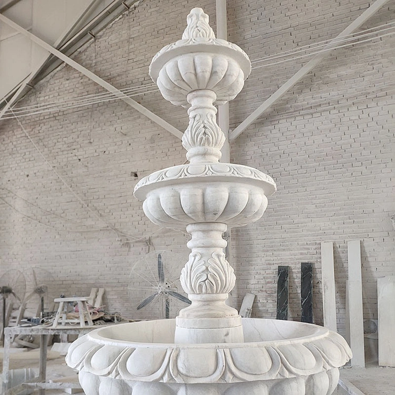 Custom Garden Decor Marble Large Outdoor Stone Fountain