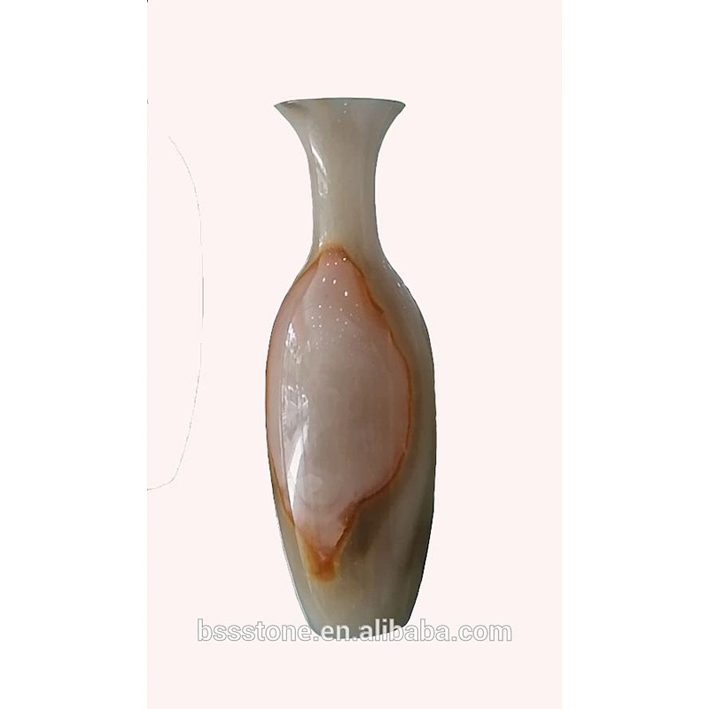 Luxury Handicraft Making Article Marble Flower Bottle  Onyx Vase