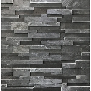 Black Slate 3D Exterior Natural Stone Exterior Wall Cladding/Cheap Stacked Stone/Ledge Stone