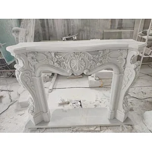 White marble fireplace