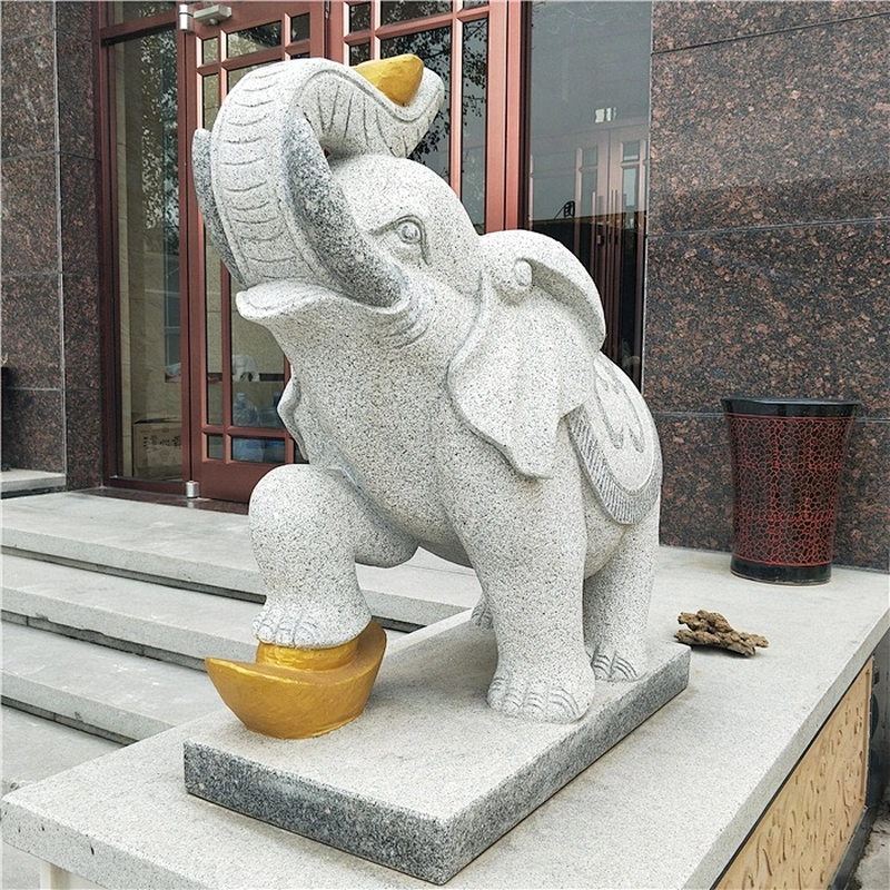 Stone Thailand Elephant Statue Large