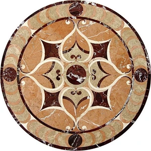 Water Jet Marble Medallion/Marble Oval Water Jet Medallion Paver Stone