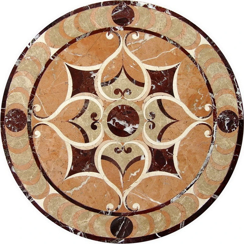 Water Jet Marble Medallion/Marble Oval Water Jet Medallion Paver Stone