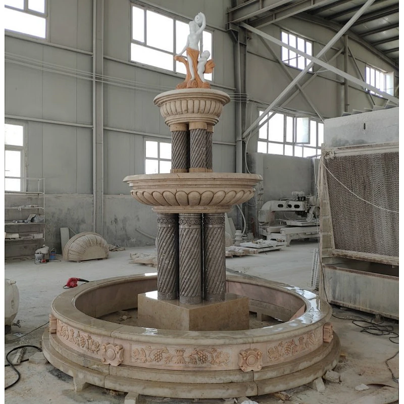 Outdoor Marble Water Fountain Stone garden