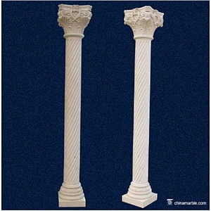 decorative marble column/stone pillar price/garden stone column