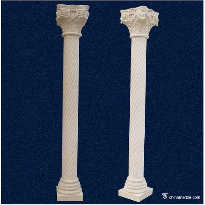 decorative marble column/stone pillar price/garden stone column