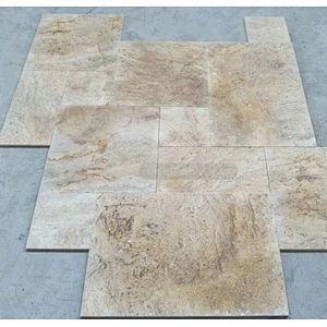 Beige Travertine Tiles Tlooring Big Size/Exterior Flooring Stone Tiles