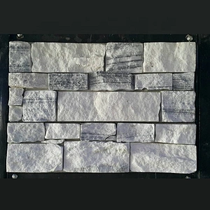Cloudy Grey Natural Split Face Slate Quartzite Concrete Paving Stone Stack