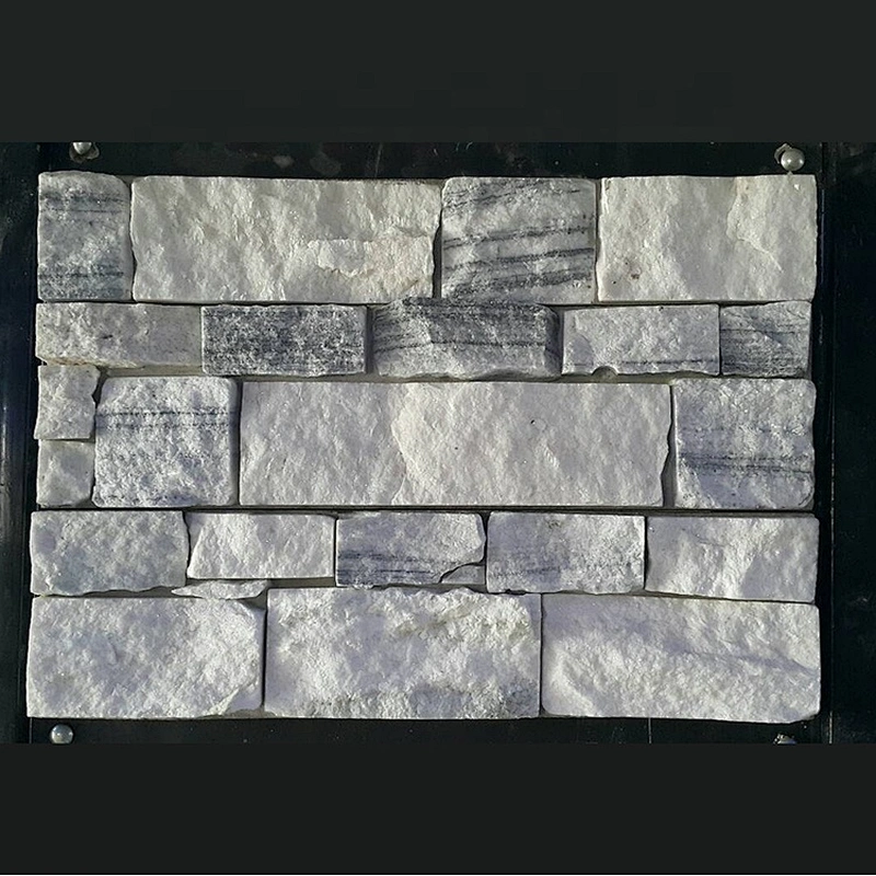 Cloudy Grey Natural Split Face Slate Quartzite Concrete Paving Stone Stack