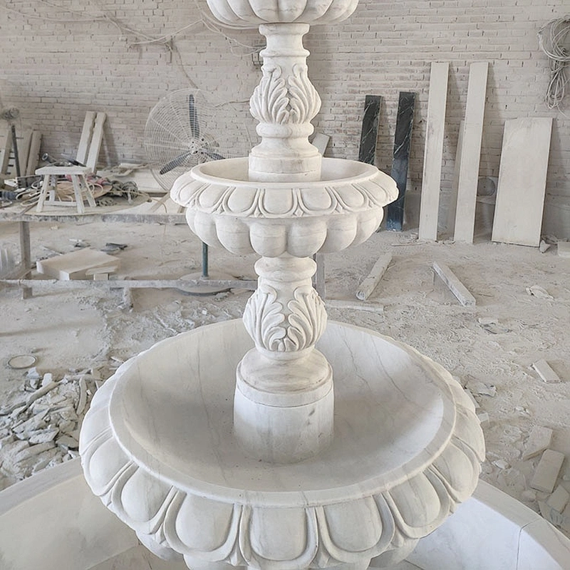Custom Garden Decor Marble Large Outdoor Stone Fountain