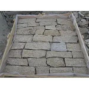 Tiger Skin Yellow Granite natual loose stone wall cladding
