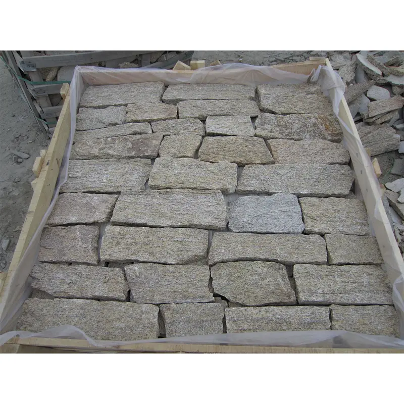 Tiger Skin Yellow Granite natual loose stone wall cladding