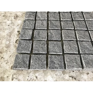 G654 Grey Granite Mesh Net Back Split Paving Stone for Sidewalk