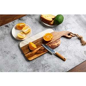 Cheap kitchen supplies food dinner plate marble grey solid wood dish polygon tableware