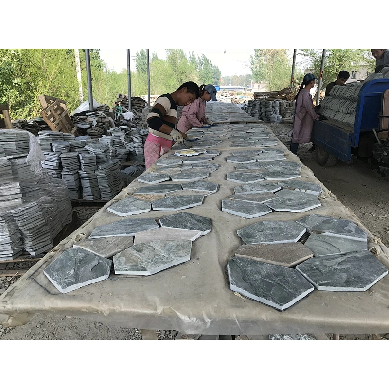 Green Slate Walkway Meshed Paving Flagstone