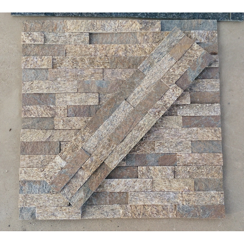 Rusty Quartz Tiger Skin Yellow Interior Wall Cladding/Natural Stone for Interior Wall/Culture Stone Natural