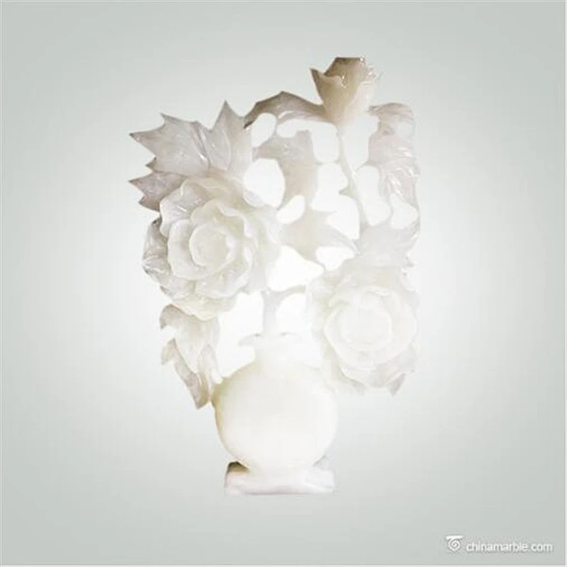 Chinese Wholesales Handicraft Jade Craft Flower Carvings