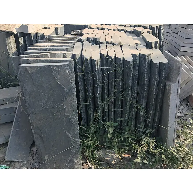 Black Slate  Chiseled Border Tile Swimming Pool Coping Stones
