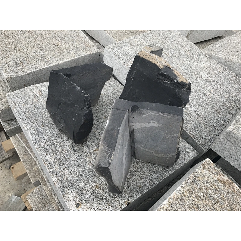 Black Slate Loose Stone Cladding/Random Stone Wall/Crazy Stone
