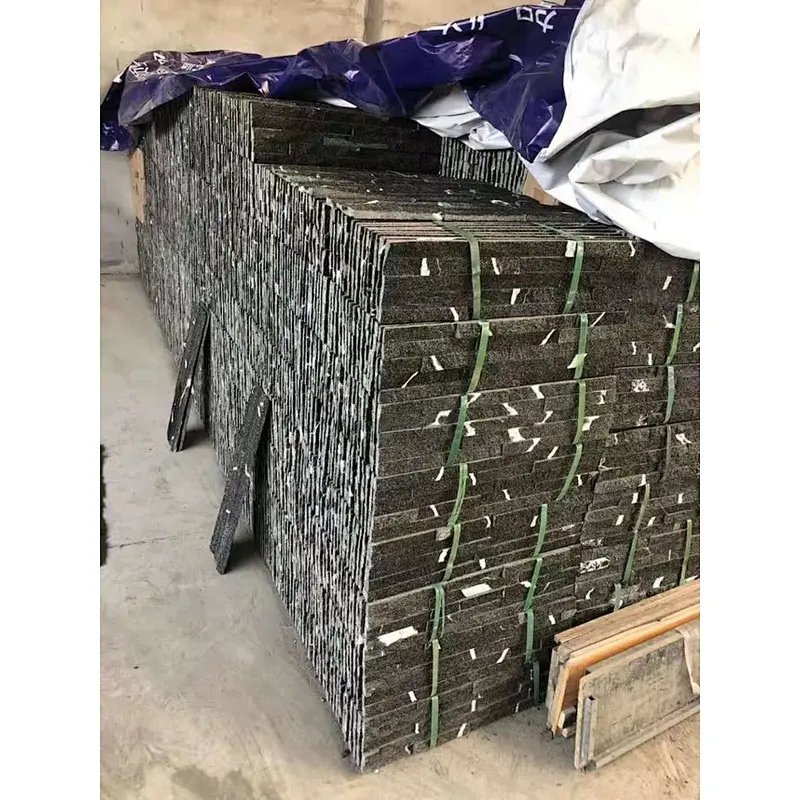 Lightning Black Granite Natural Culture Stone/Stacked Stone Panel/Granite Wall Cladding Design