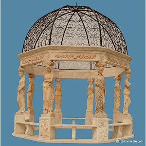New Design Decorative Cheap Outdoor Garden Marble Statue Gazebo