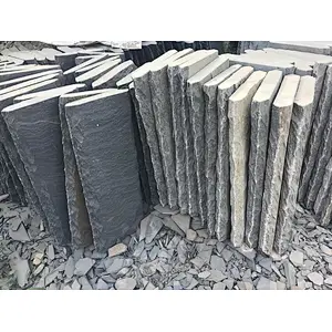 Black Slate  Chiseled Border Tile Swimming Pool Coping Stones