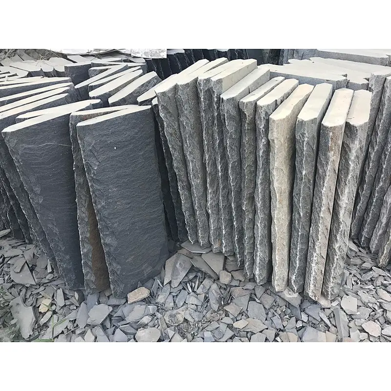 Black Slate  Chiseled Border Tile Swimming Pool Coping Stones