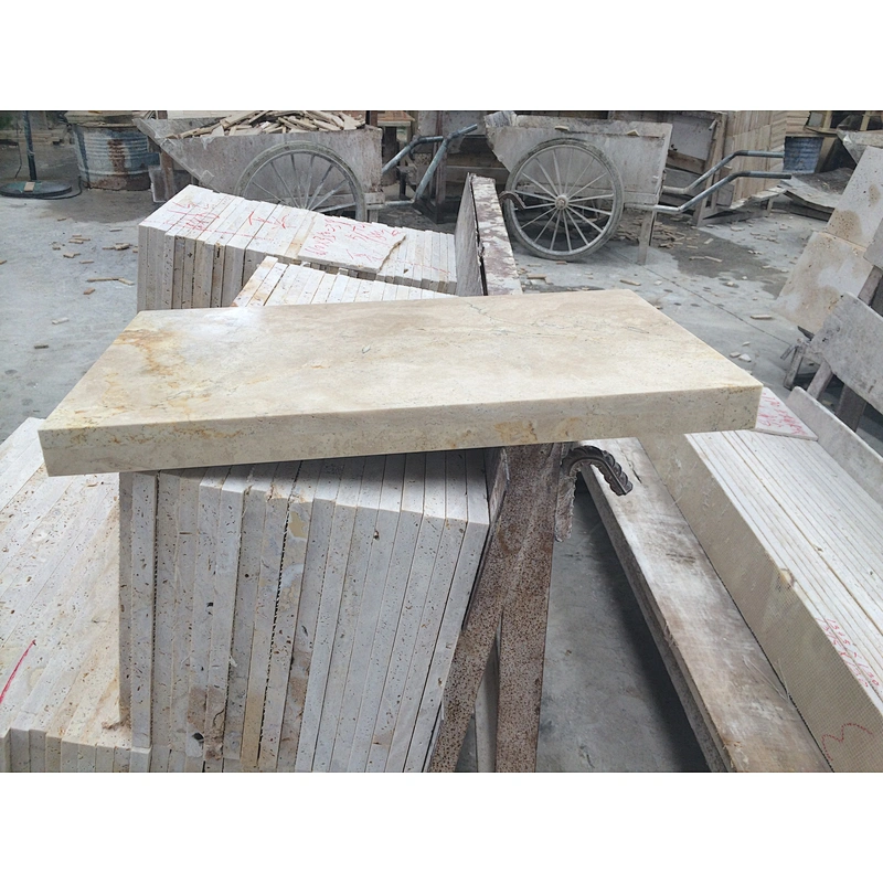 Beige China Bullnose Travertine Swimming Pool Coping Paver