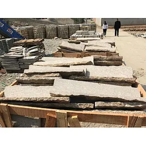 Tiger Skin Yellow Granite Wall Cladding Tiles Corners
