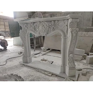 White marble fireplace