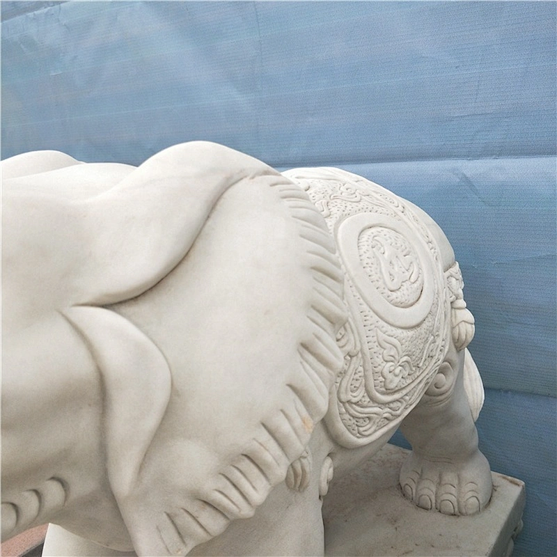 White Marble Stone Elephant Statue