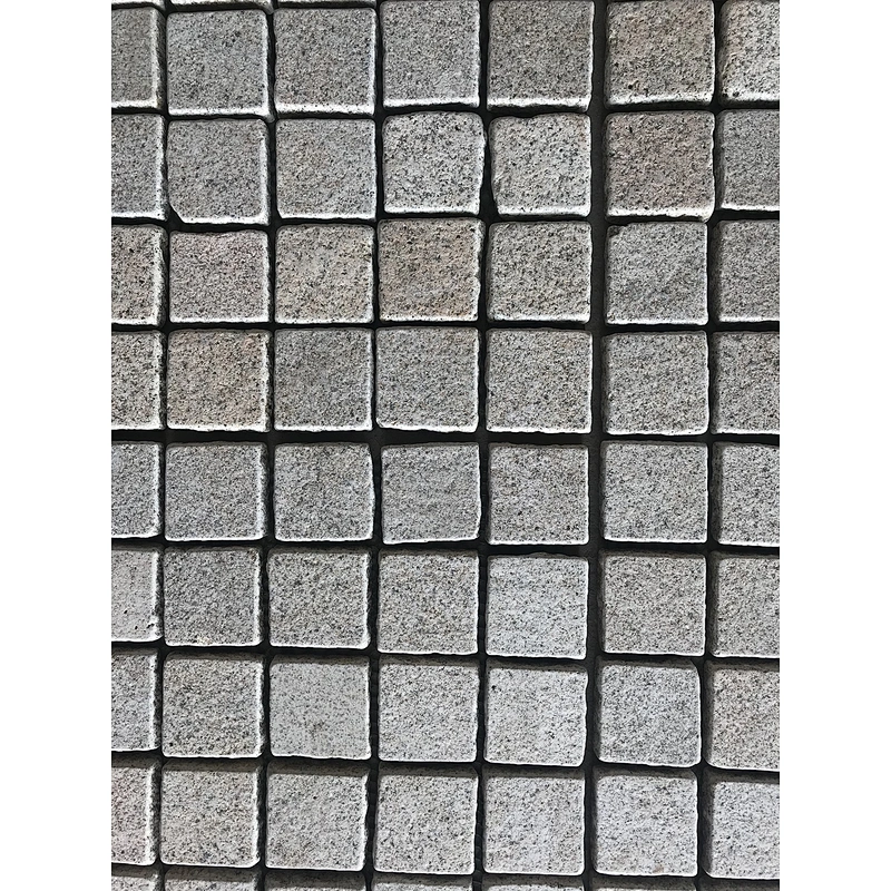 Light Yellow Granite  Flamed  Meshed Net Cut Paving Stone for Sidewalk