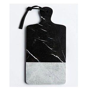 Cheap Kitchen Two Color Stitching Marble Cheese Board For Professional Manufacture