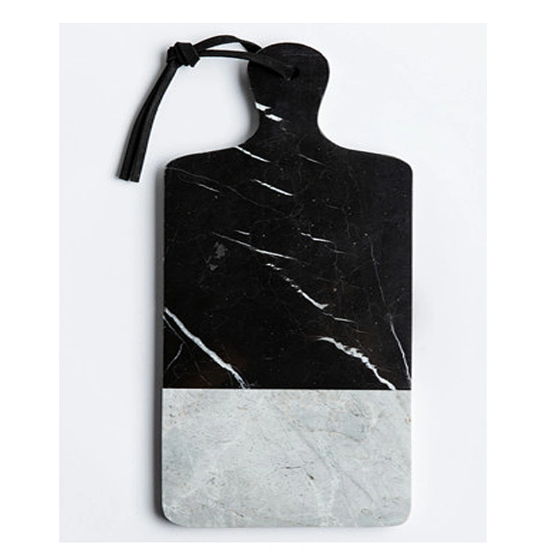Cheap Kitchen Two Color Stitching Marble Cheese Board For Professional Manufacture